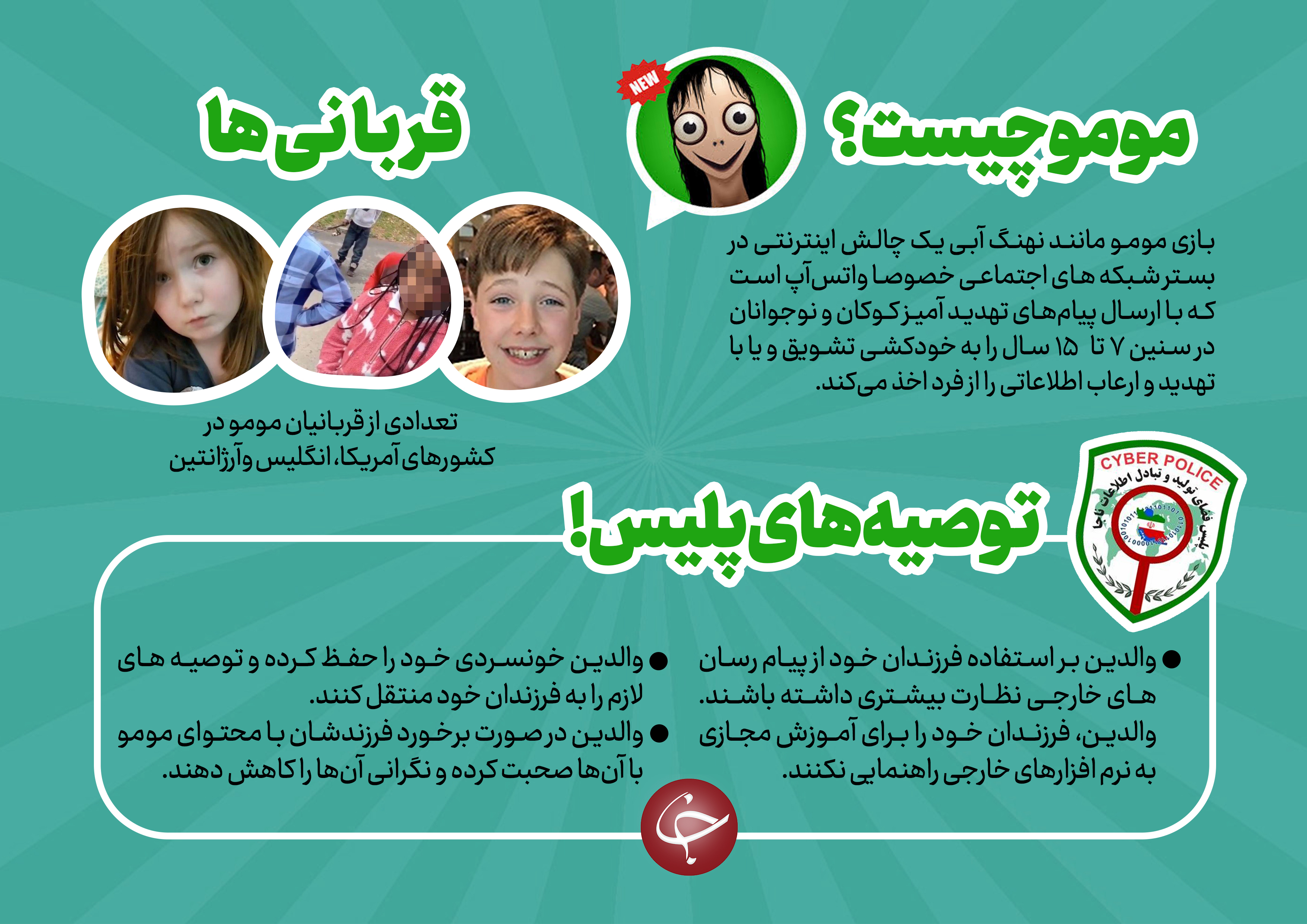 راه‌های جلوگیری از به دام افتادن کودکان به چالش مومو + اینفوگرافیک