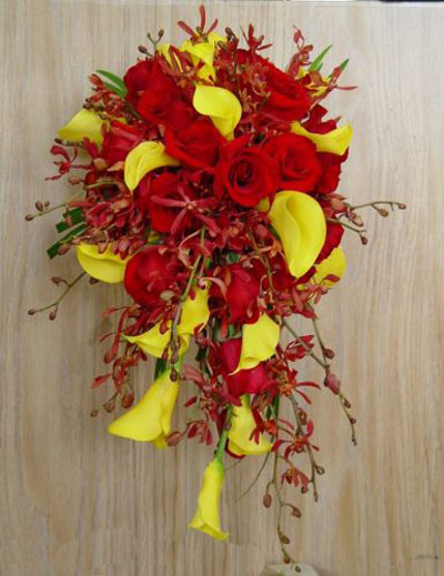 دسته گل آبشاری , دسته گل عروس 2013