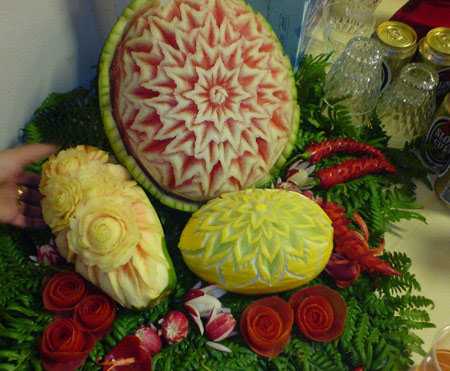 تزیینات کدو شب چله،مدل های تزیین هندوانه میوه آرایی شب چله, تزیینات شب چله