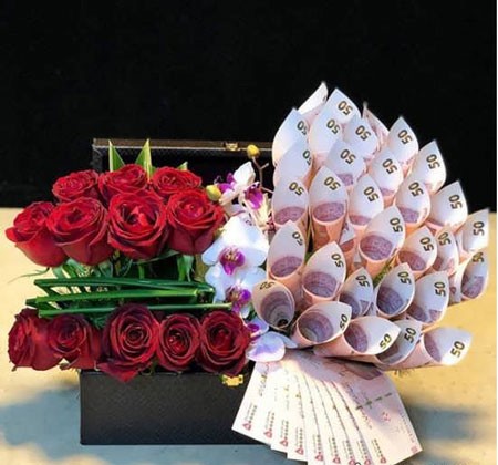 تزیین پول برای تولد ,جدیدترین ایده ها برای تزیین پول,تزیین پول برای کادو تولد