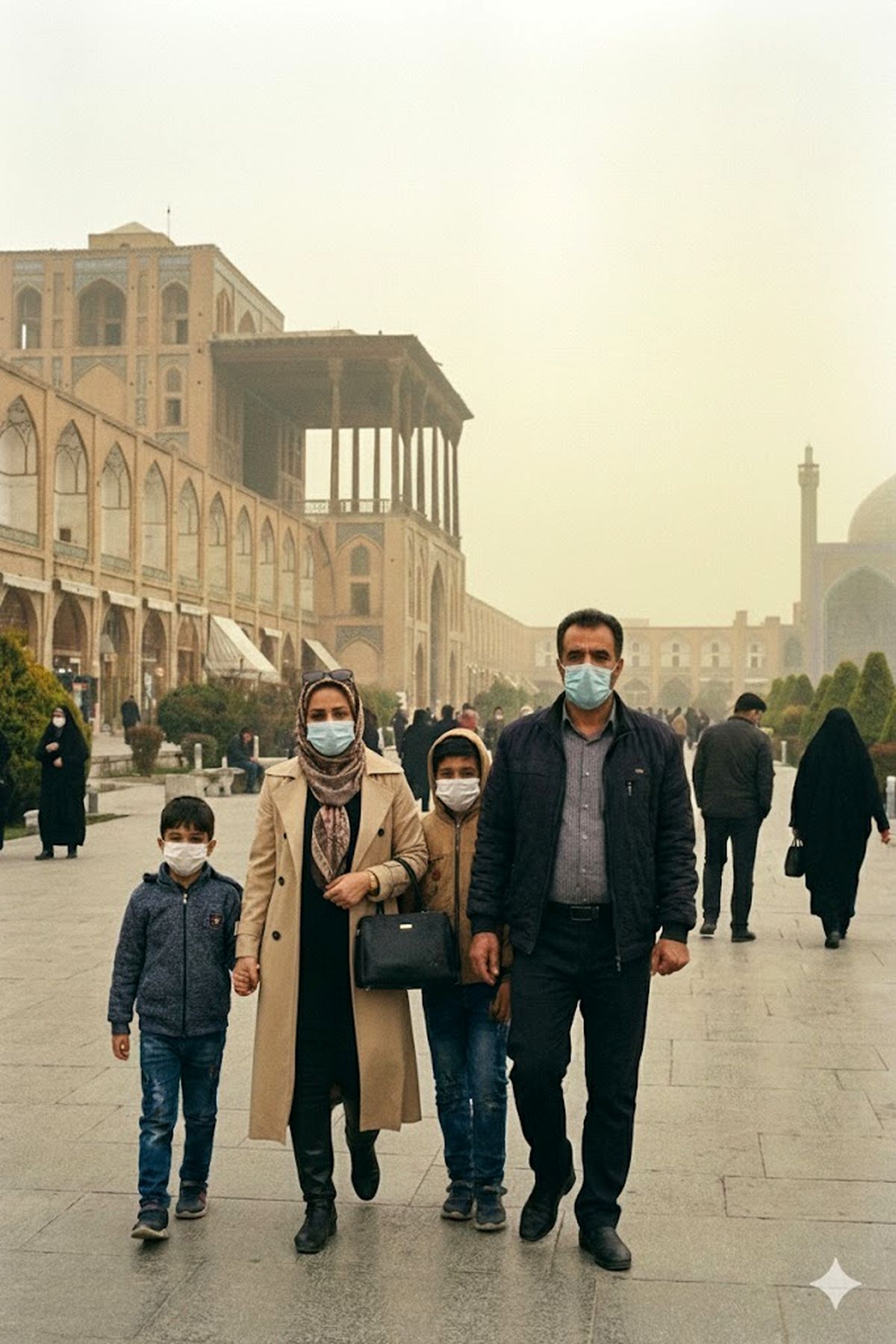 هم‌دستی آنفولانزا و آلودگی هوا در اصفهان