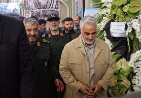 سرلشکر سلیمانی در یادبود شهید حججی