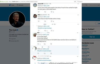 هجوم ایرانی ها به توئیتر مدیر اپل