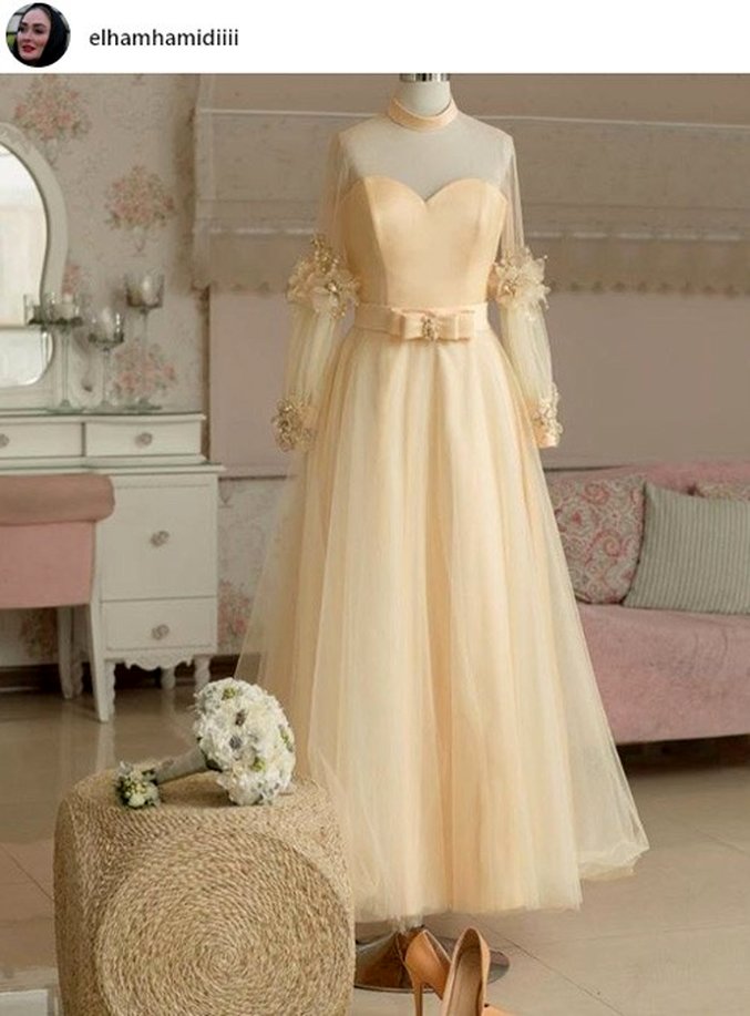 میکاپ و لباس عروس الهام حمیدی + پیام‌های تبریک