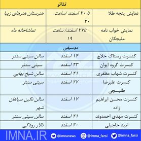 صحنه‌های اصفهان در چنگ تئاتر و موسیقی+ جدول