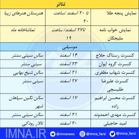 صحنه‌های اصفهان در چنگ تئاتر و موسیقی+ جدول