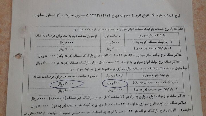 پارکینگ‌های عمومی باید دارای نرم‌افزار محاسبه کرایه باشند+جدول نرخ خدمات پارکینگ