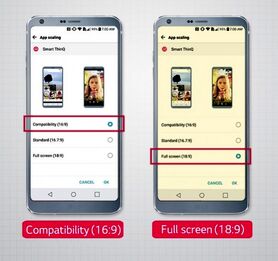 با App Scaling از نمایشگر ال‌جی G6 نهایت لذت را ببرید