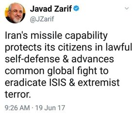 تمجید ظریف از اقدام سپاه پاسداران