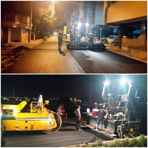 لکه گیری و روکش آسفالت معابر  مناطق 12و 5 در دست اجراست