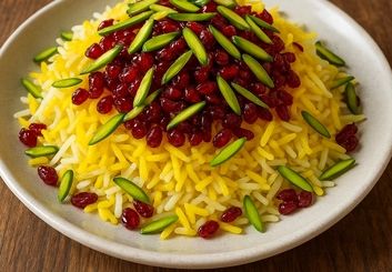 طرز تهیه پسته‌پلو با گوشت و مرغ به سبک ایرانی