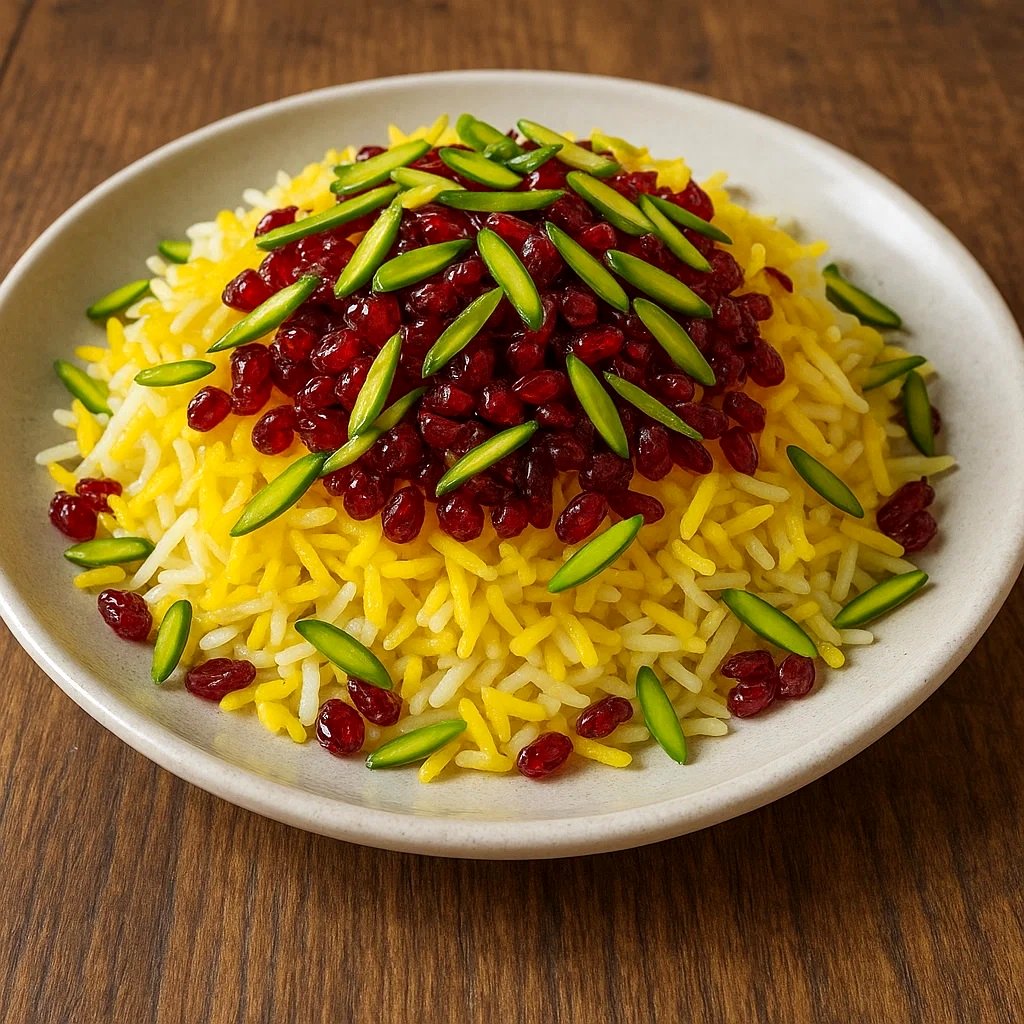 طرز تهیه پسته‌پلو با گوشت و مرغ به سبک ایرانی