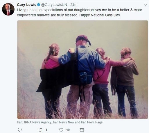 تبریک جالب «گری لوئیس» به مناسبت روز دختر