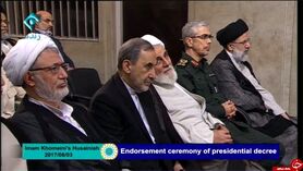 حضور ناطق‌ نوری و ولایتی در مراسم تنفیذ روحانی