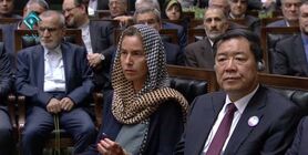 موگرینی در مراسم تحلیف روحانی
