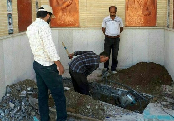 آماده سازی مزار شهید مدافع حرم«محسن حججی»