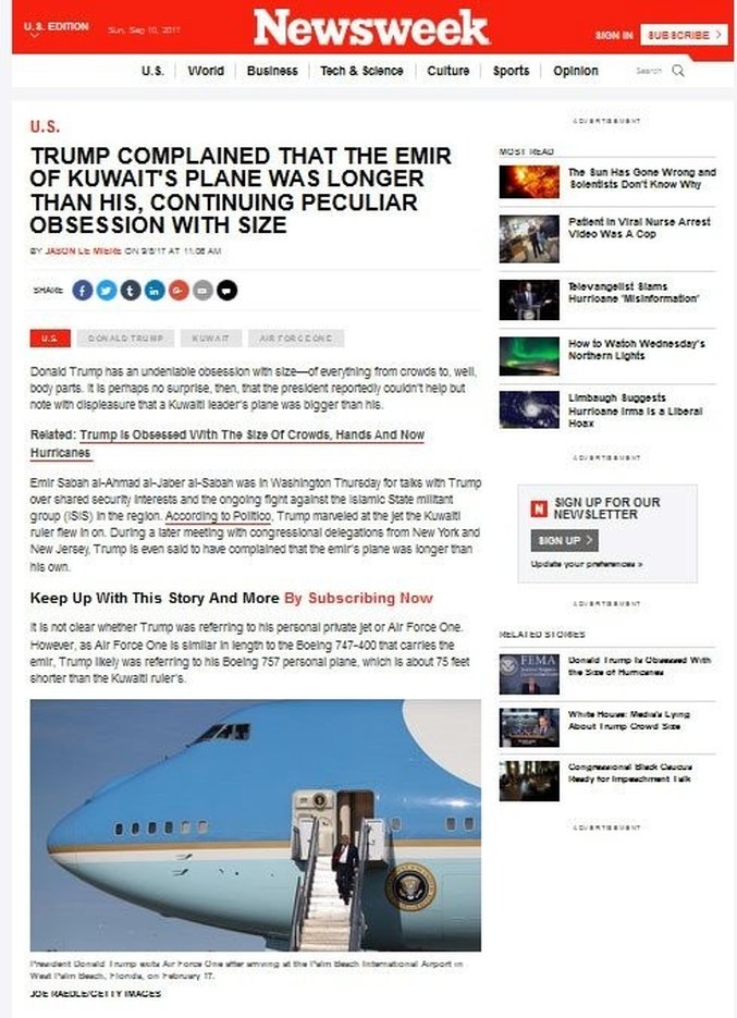 حسادت رئیس جمهور میلیاردر آمریکا به امیر کویت