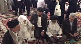 عقد «بهاره رهنما» و همسرش در حرم امام رضا (ع)