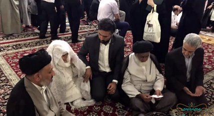 عقد «بهاره رهنما» و همسرش در حرم امام رضا (ع)