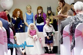 «ازدواج رویایی» دختربچه سرطانی با بهترین دوستش