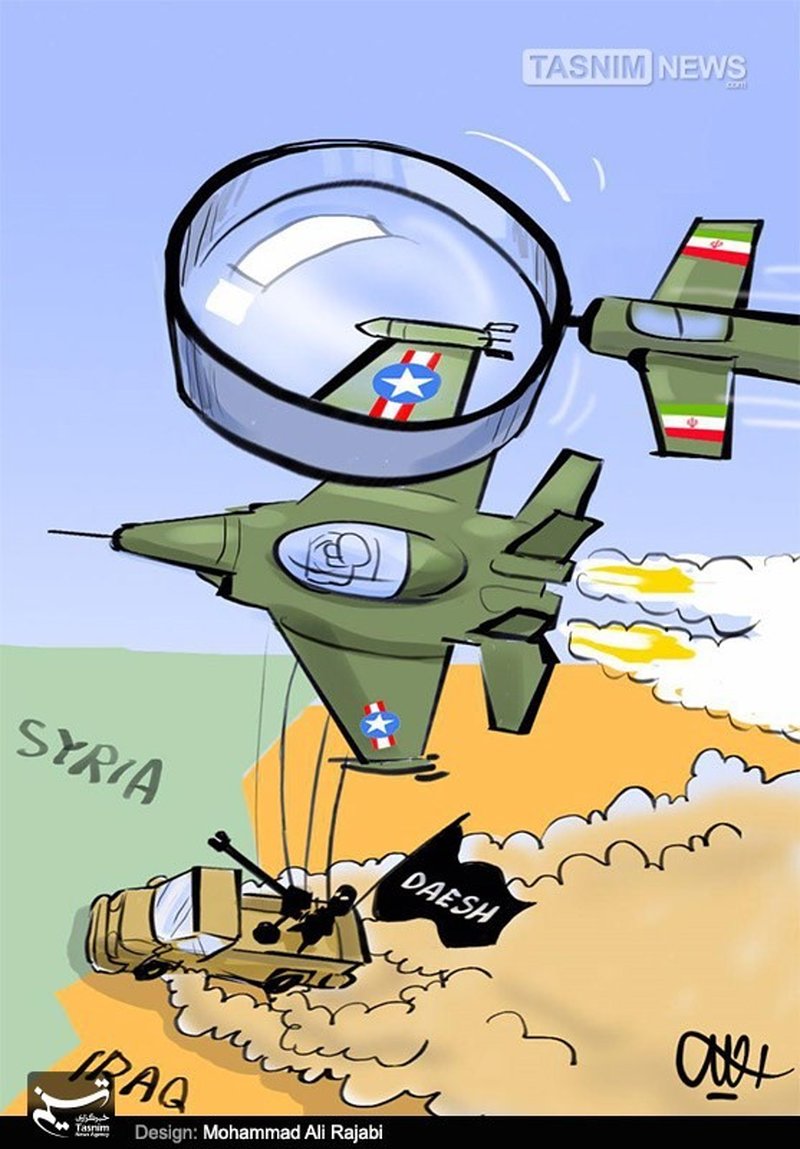 کاریکاتور/ نفوذ ایران‌ به‌مراکز فرماندهی‌آمریکا