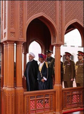 تصاویری از روحانی در قصر سلطان قابوس