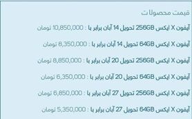 سقوط قیمت آیفون ایکس در بازار تهران