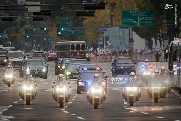 کاروان اسکورت ترامپ در سئول