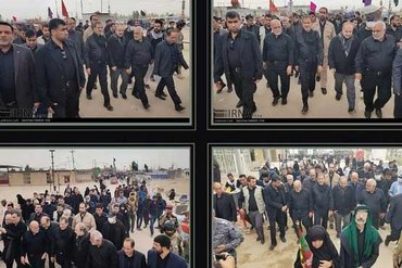 جهانگیری و سلطانی فر در پیاده روی اربعین