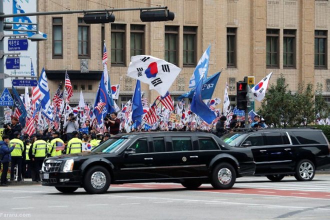 ورود ترامپ به کره‌جنوبی