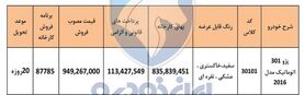 آغاز فروش نقدی پژو ۳۰۱ + جزئیات