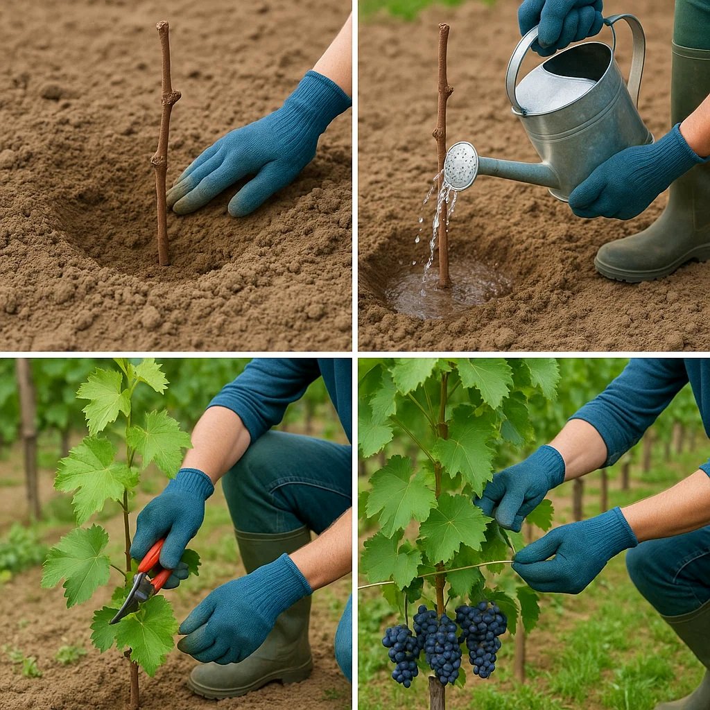 راهنمای کامل کاشت انگور: از انتخاب نهال تا برداشت