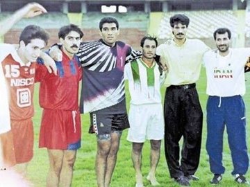 (عکس) وقتی علی دایی با تیپ روز در تمرین تیم مایلی‌کهن ظاهر شد