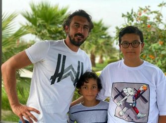 مهدی رحمتی و پسرهایش/عکس