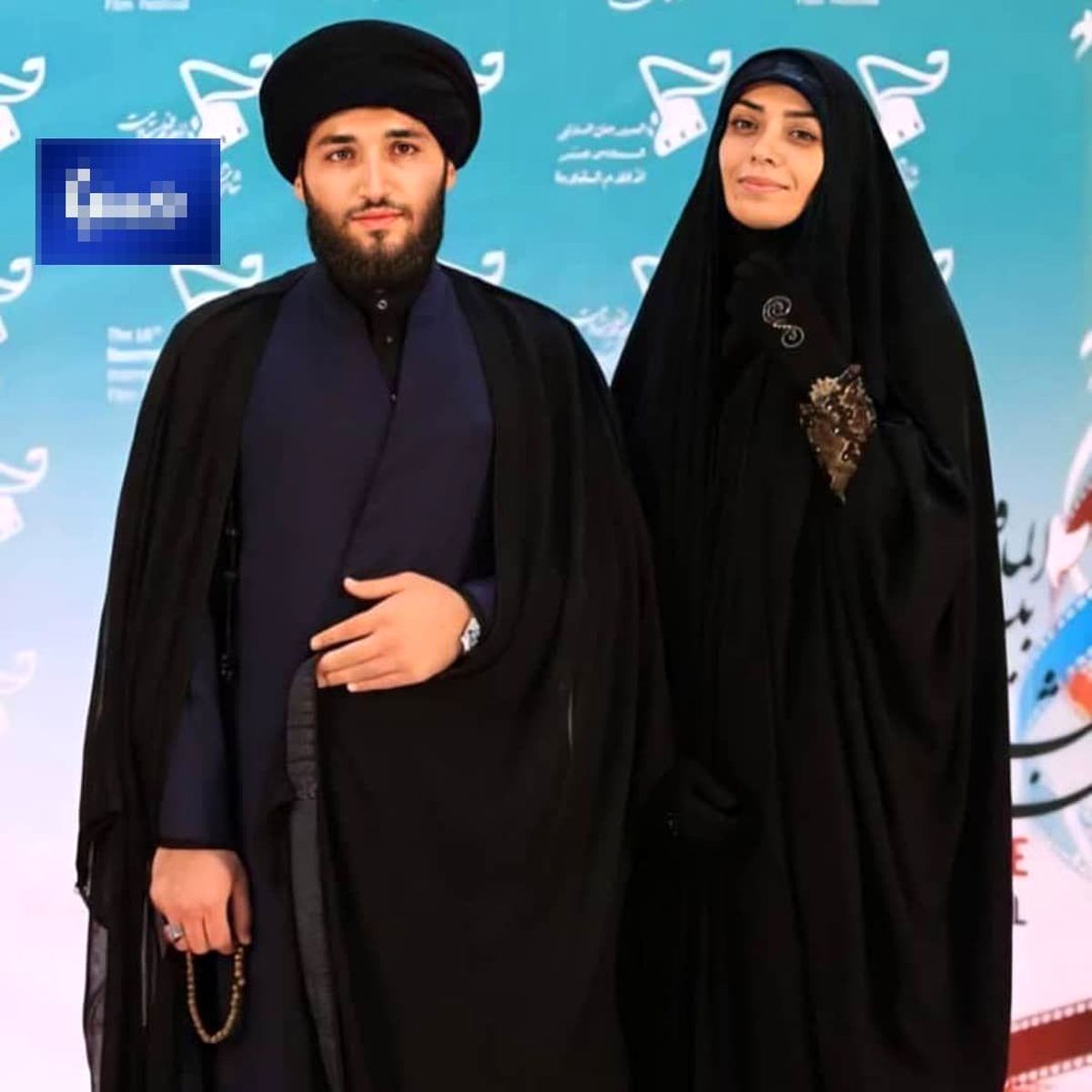 تصویری از الهام چرخنده و همسر روحانی اش