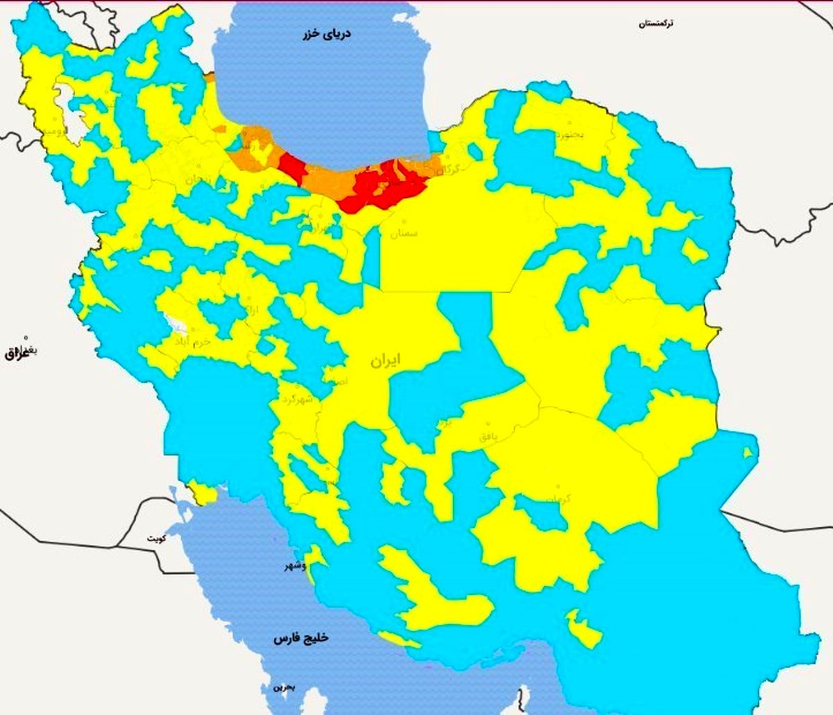 همکاری و همراهی شهروندان برای تثبیت شرایط نزولی کرونا الزامی است + نقشه