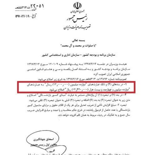 اصلاح مصوبه حداقل حقوق کارمندان ابلاغ شد