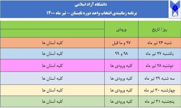 ثبت نام دانشجویان برای ترم تابستان در دانشگاه آزاد آغاز شد
