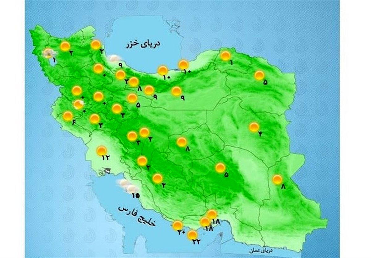 هواشناسی ایران ۱۴۰۰/۰۵/۱۳| هشدار هواشناسی برای ۱۰ استان