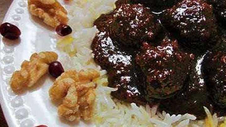 روش تهیه کوفته فسنجان + فیلم