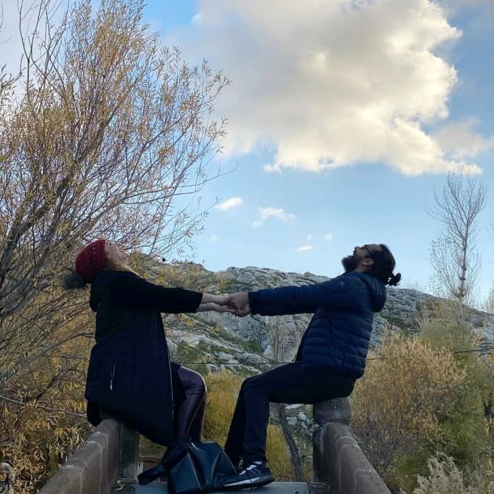 عکس عاشقانه نگین معتضدی و همسرش در ترکیه