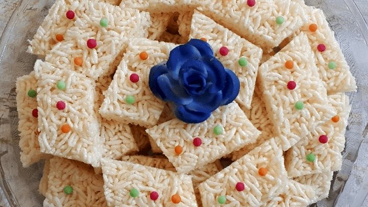 طرز تهیه شیرینی برنجک + فیلم