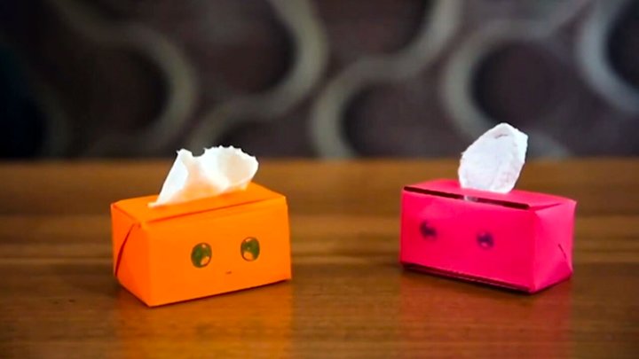 روش ساخت اوریگامی جعبه دستمال کاغذی + فیلم