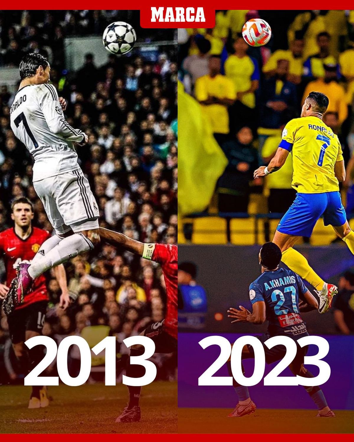 عکس| پرواز شگفتانگیز رونالدو در 38 سالگی؛ یاد روزهای رئال زنده شد!