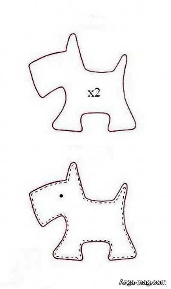 آموزش ساخت عروسک سگ نمدی ساده و زیبا به همراه الگو