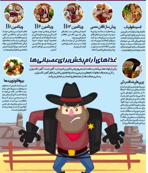اگر اعصاب ندارید این غذا‌ها را مصرف کنید+ اینفوگرافی