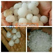 بارش تگرگ در شهرستان سمیرم شهروندان را غافلگیر کرد