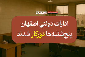 تعطیلی پنجشنبه‌ها در اصفهان رسماً اعلام شد: ادارات دولتی استان «دورکار» شدند!