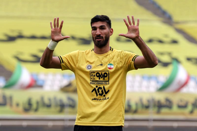 سپاهان فاتح نیمه نخست جام حذفی با دو گل مغانلو